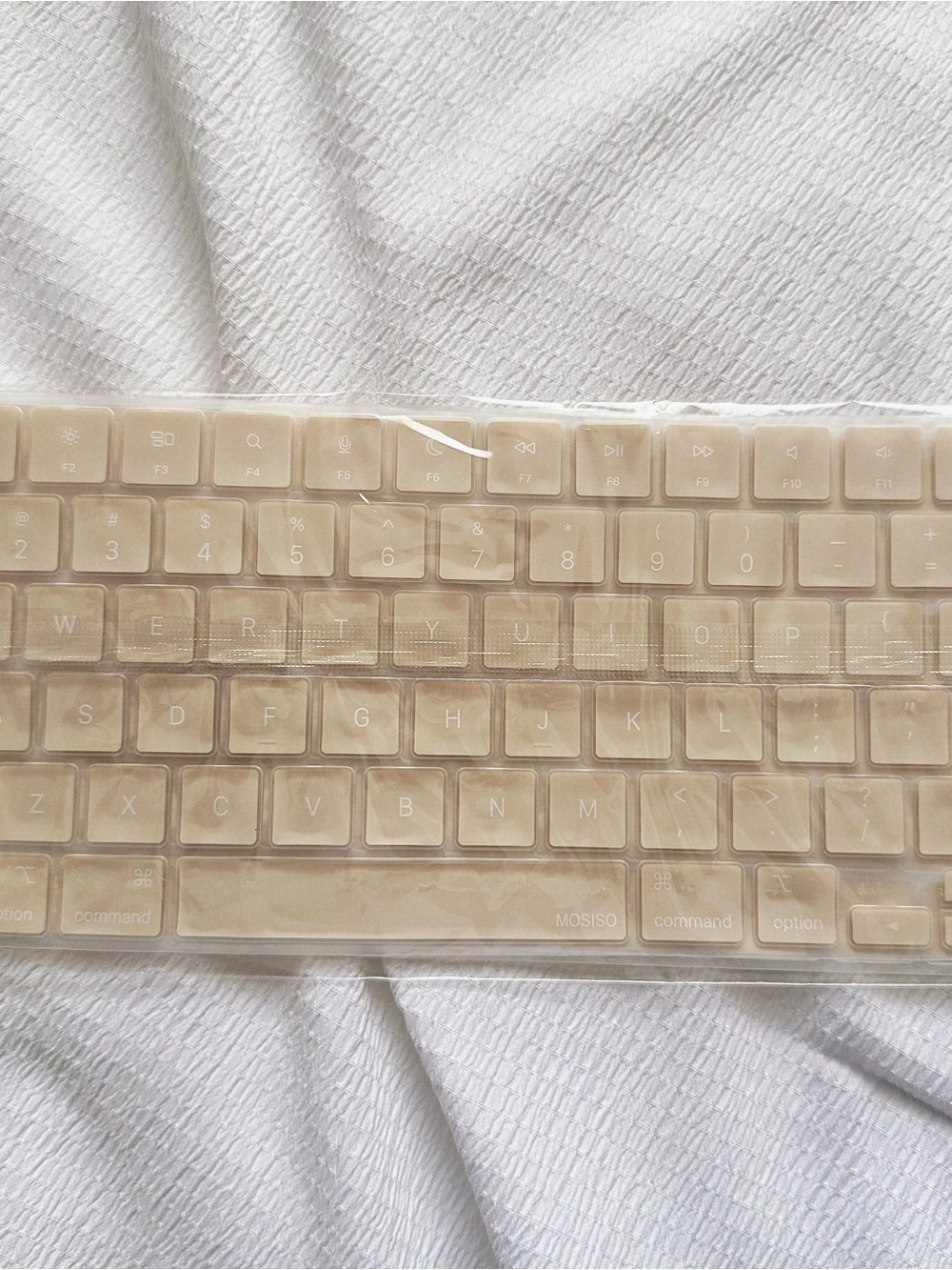 Brand New Matching Set: Beige Keyboard Cover & Laptop Case for MacBook
